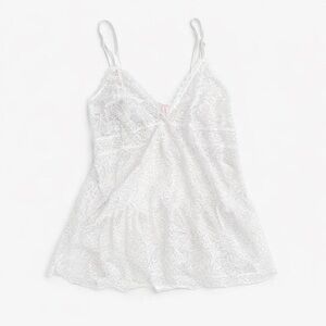 La Vie En Rose White Lace Babydoll Cami